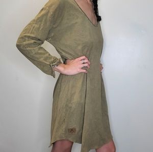 Tribe Kelly long sleeve distressed green shirt